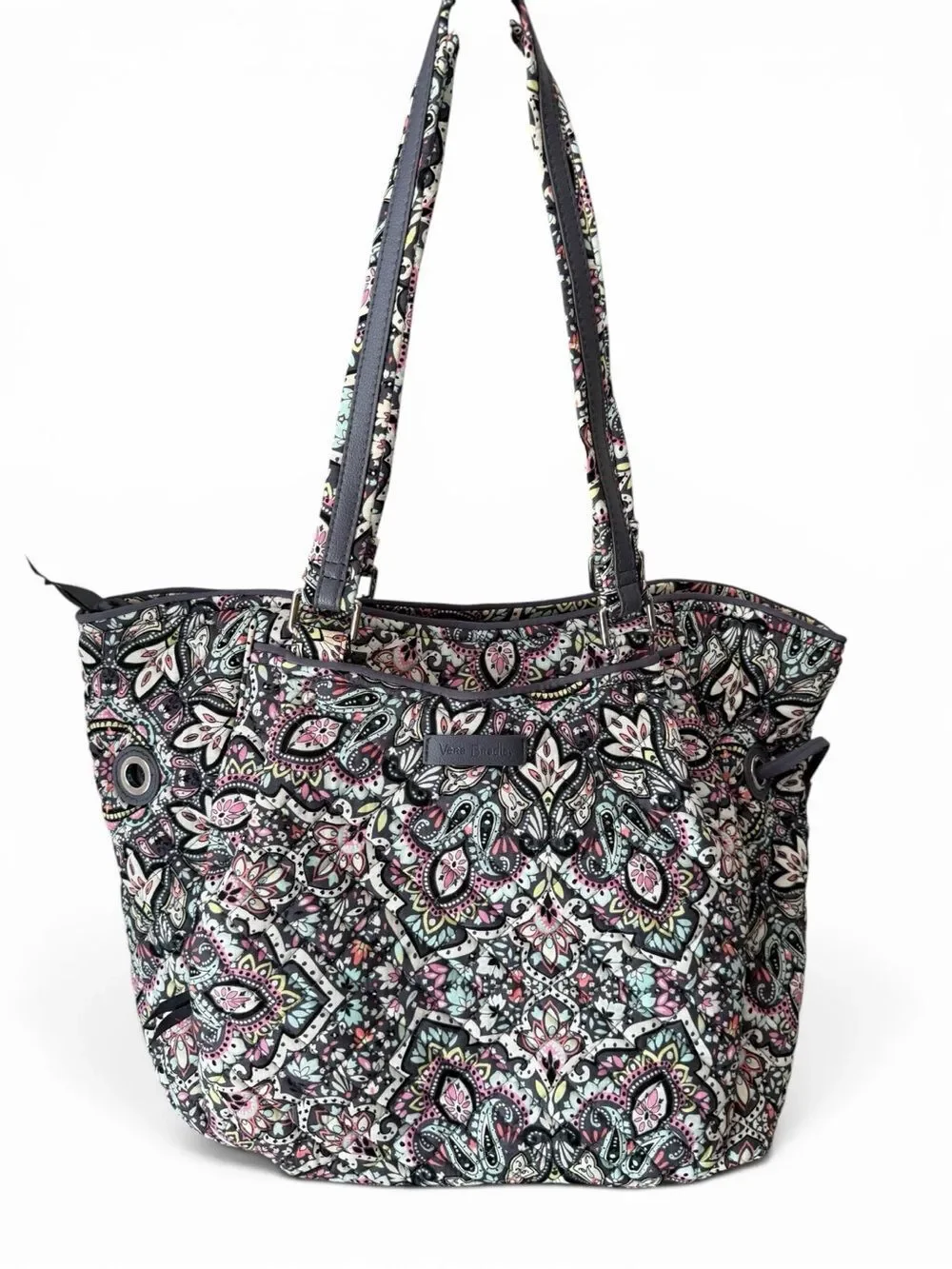 Vera Bradley Black Paisley Quilted Tote “Bonbon Paisley”